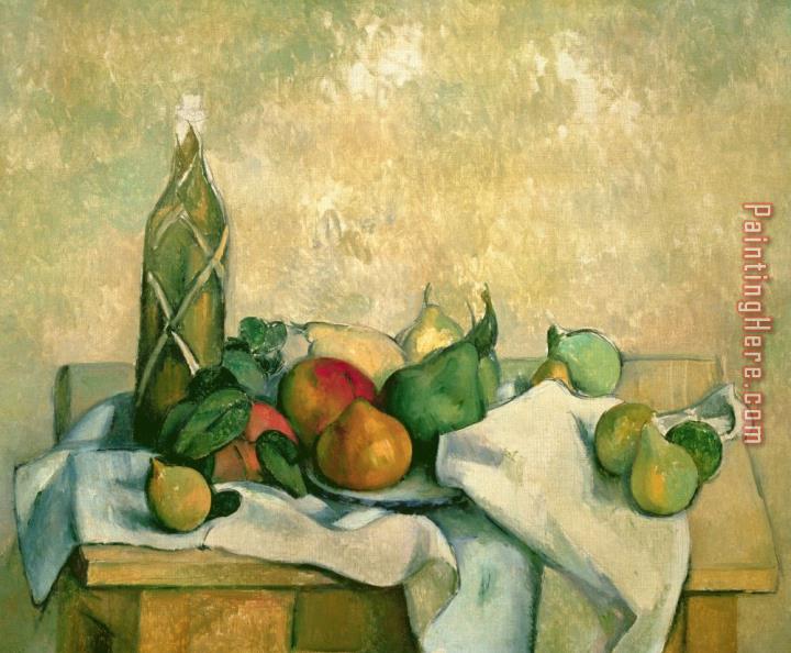 Paul Cezanne Still Life with Bottle of Liqueur